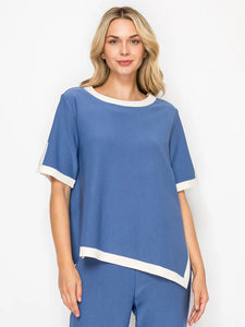 Kaya Colorblock Top Blue by Joh