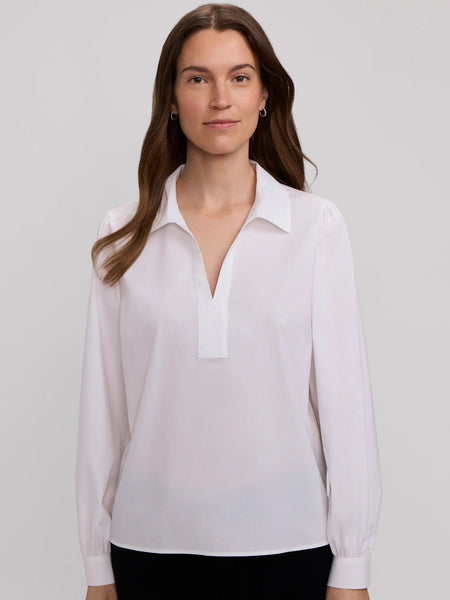 Alix L/S Puff White by Foxcroft