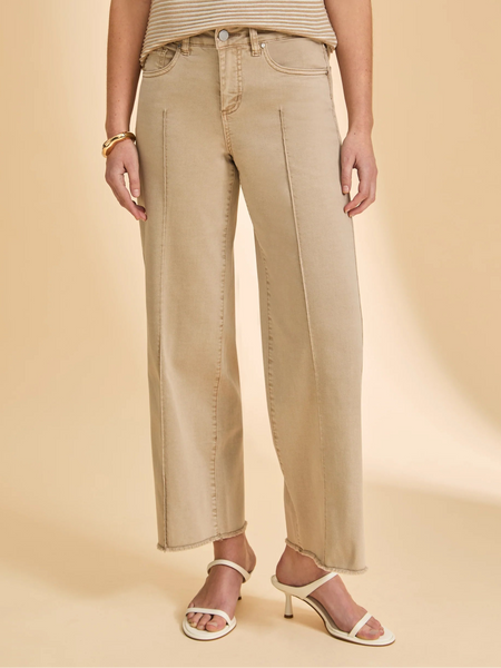 Olivia Wide Ankle Jean in Sandstone by FDJ