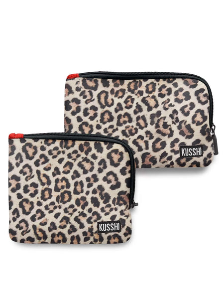 On-the-Go Pouch Set Leopard by Kusshi