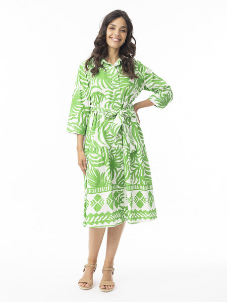 Suriname Green Collar Dress by Orientique