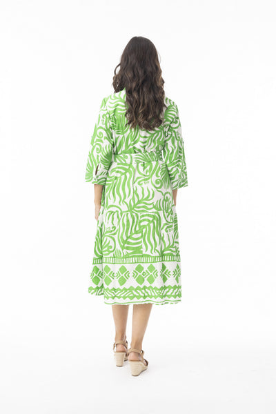 Suriname Green Collar Dress by Orientique