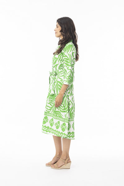 Suriname Green Collar Dress by Orientique