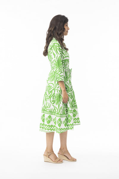 Suriname Green Collar Dress by Orientique