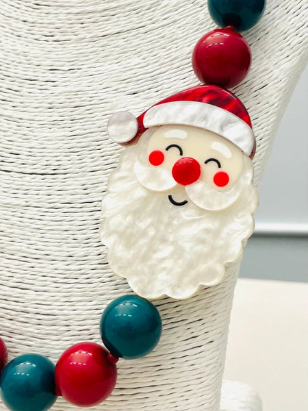 Santa Beaded Necklace by Two Forty Two