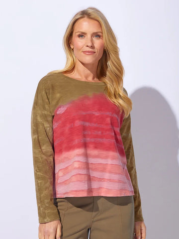 River Dyed Modal Sunset Pullover by Escape
