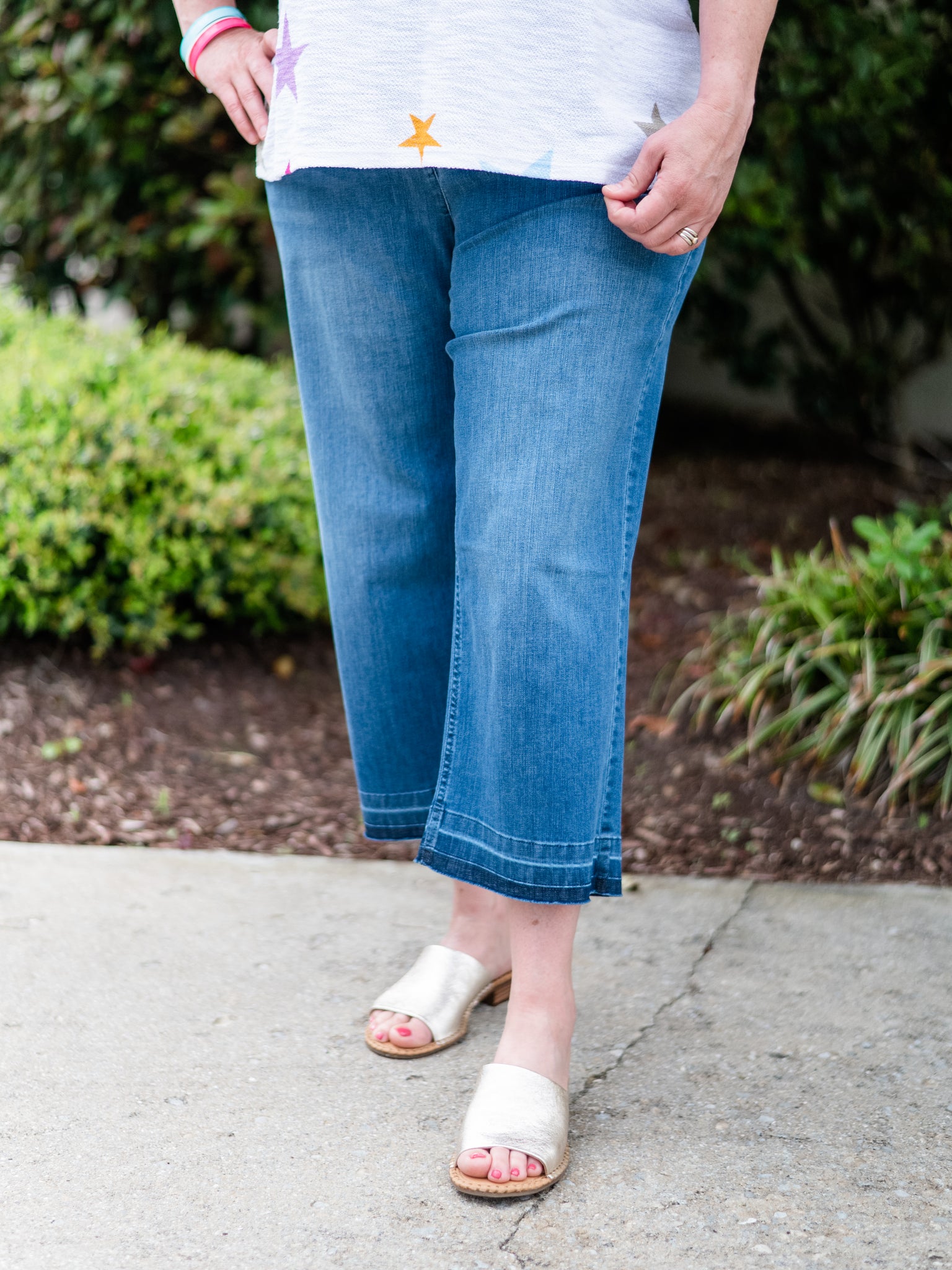Helle Crop Denim Culottes by Robell