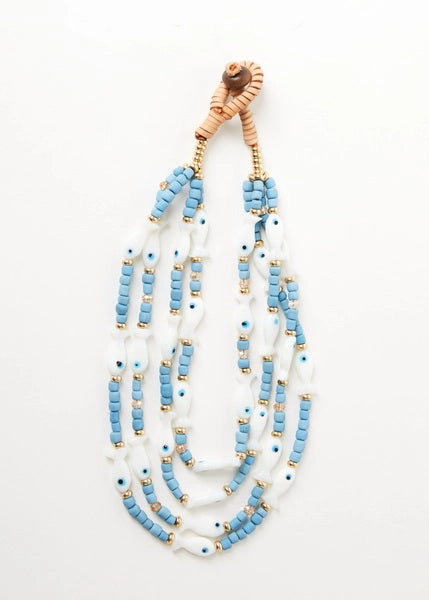 4 Strand Fish Necklace by Mare Sole Amore