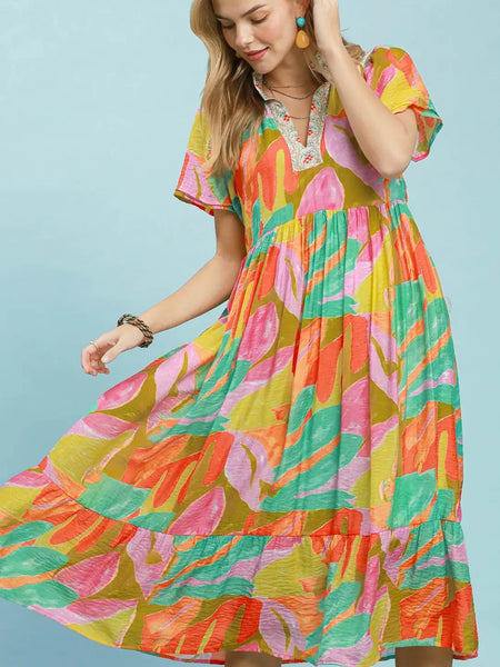 Tangerine Print Midi by Umgee