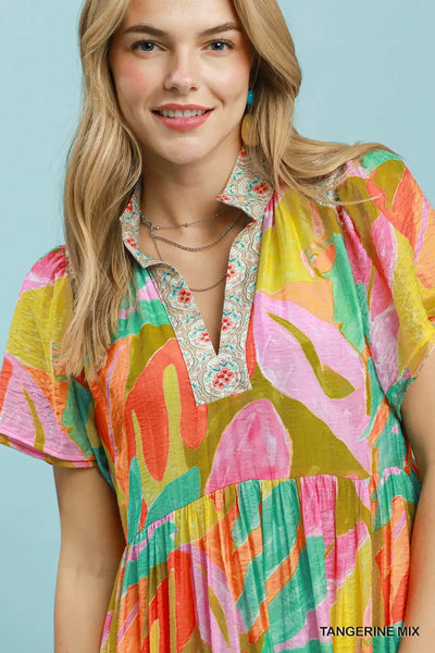 Tangerine Print Midi by Umgee