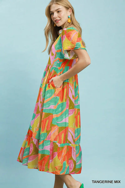 Tangerine Print Midi by Umgee