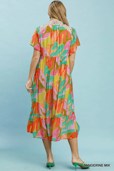 Tangerine Print Midi by Umgee