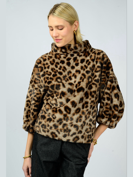 Leopard Fur Popover by Ivy Jane