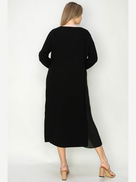 Sammy Knitted Dress w/ Pleated Chiffon by Joh