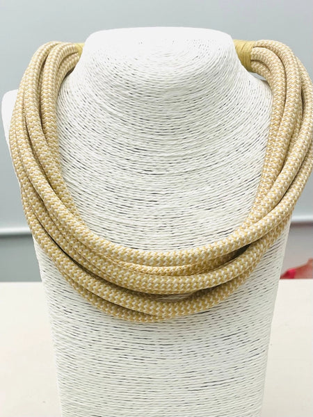 Slub 8 Strand Necklace Tweed