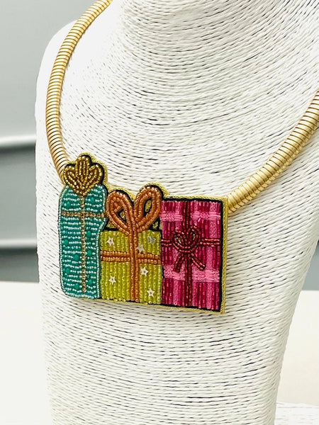 Gift Box Pendant Necklace by Two Forty Two
