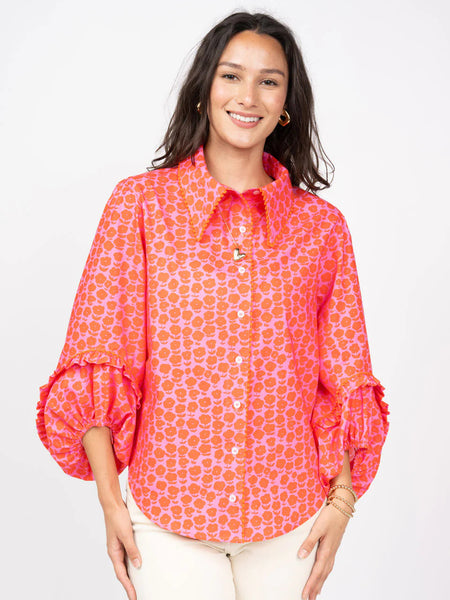 Puffy Daisy Top Hot Pink by Ivy Jane