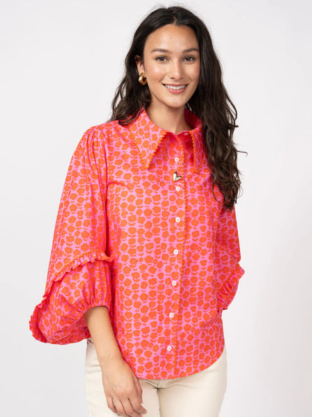 Puffy Daisy Top Hot Pink by Ivy Jane