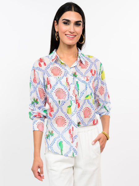 Long Sleeve Camp Shirt by Ivy Jane