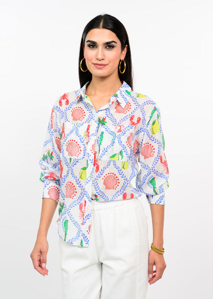 Long Sleeve Camp Shirt by Ivy Jane
