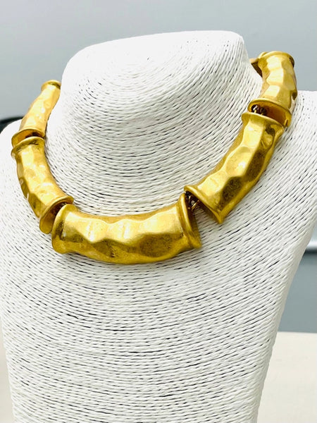 Bamboo Collar Vintage Gold by Two Forty Two South