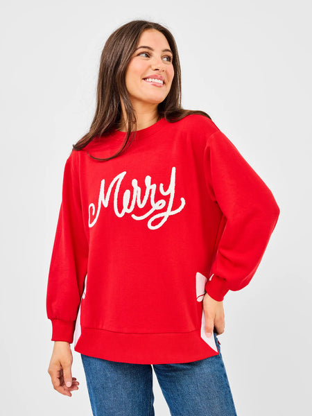 Lakelynn Merry Bow Sweatshirt by Mary Square