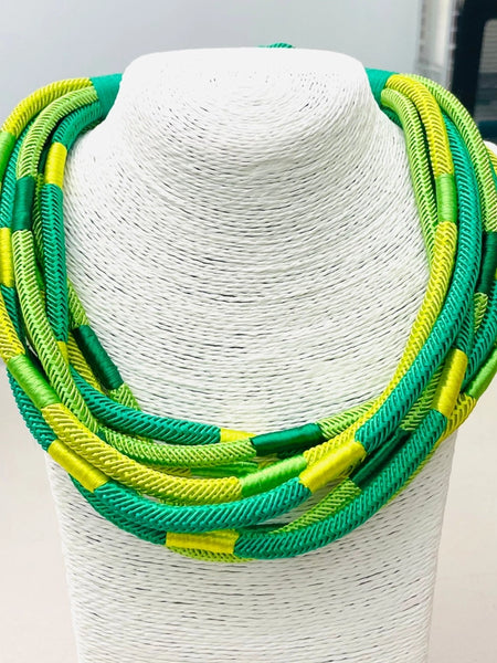 Slub 8 Strand Necklace 2 Color by Two Forty-Two
