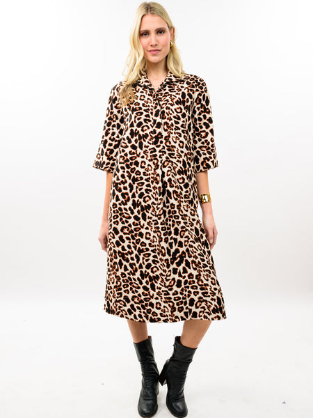 Leopard Shifty Shirt Dress by Ivy Jane