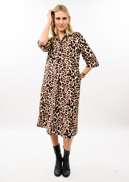 Leopard Shifty Shirt Dress by Ivy Jane