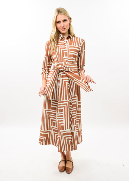 Graphic Midi Shirt Dress by Ivy Jane