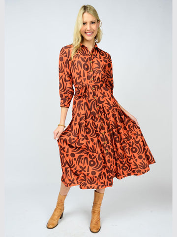Native Print Shirt Dress by Ivy Jane
