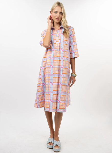Plaid Midi Swing Dress by Ivy Jane