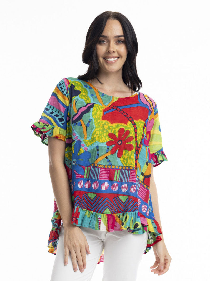 San Miguel Frill Top by Orientique