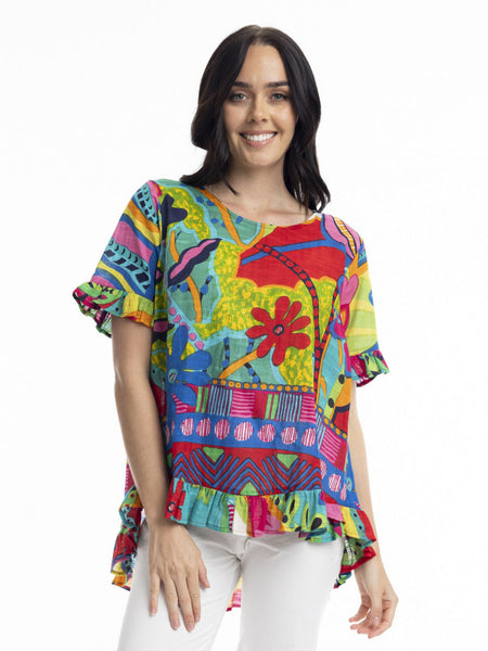 San Miguel Frill Top by Orientique