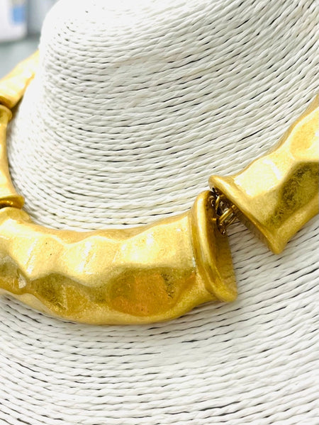 Bamboo Collar Vintage Gold by Two Forty Two South