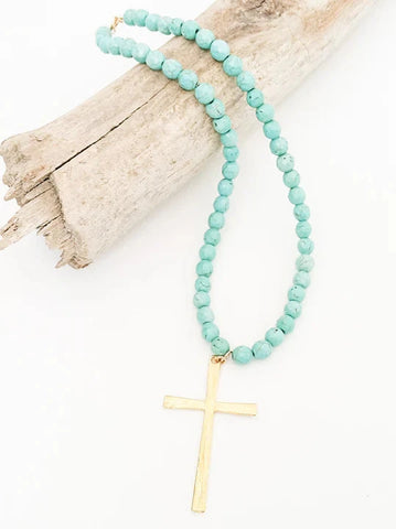 Beaded Cross Necklace by Virtue