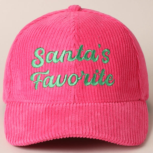 Santa's Favorite Embroidery Cap by Coastal Couture