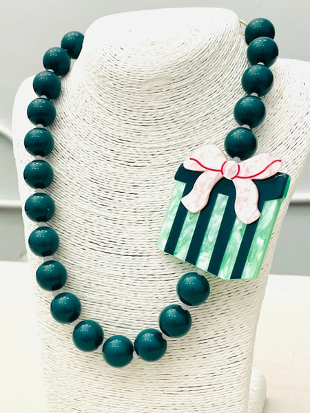 Gift Box Beaded Necklace by Two Forty Two