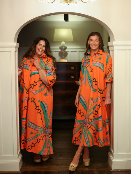 Estate Orange Shirtdress Long by House of MBR