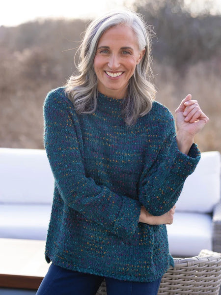 Confetti Funnel Neck Pullover Juniper by Habitat