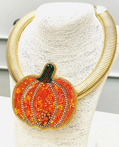 Fall Pumpkin Necklace by Two Forty Two