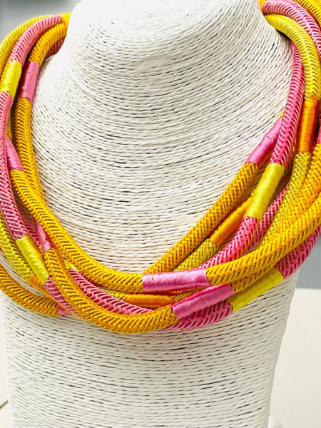 Slub 8 Strand Necklace 2 Color by Two Forty-Two