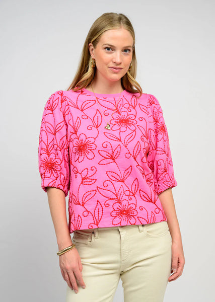 Floral Vines Knit Top by Uncle Frank