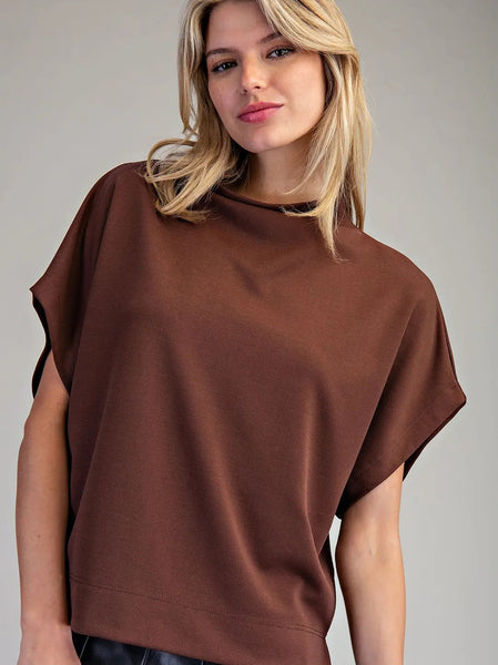 Mock Neck S/S Top by EESome