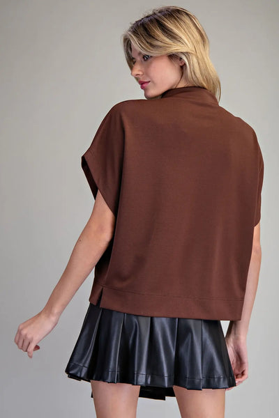 Mock Neck S/S Top by EESome
