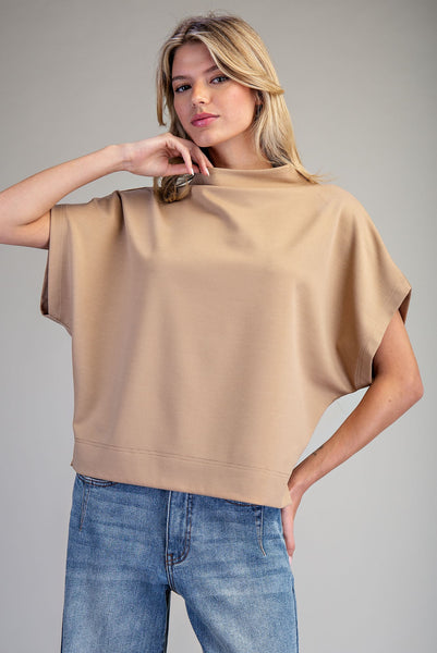 Mock Neck S/S Top by EESome