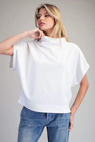 Mock Neck S/S Top by EESome