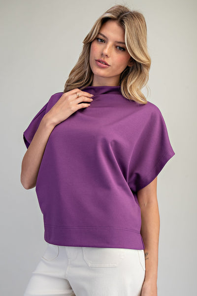 Mock Neck S/S Top by EESome