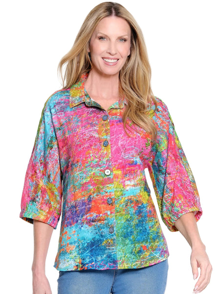 Abstract Full Button Tunic by Ali Miles