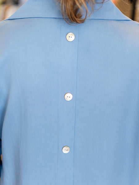 Sky Button Down Button Back Top by Toofan